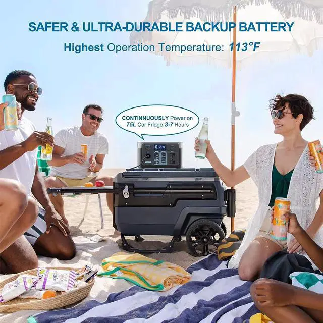 Alt view image 5 of 7 - Portable Power Station 300W Solar Generator LiFePO4 Power Station 299.5Wh with 2*AC & PD60W Bi-directional Outlets Solar Powered Generators Backup Battery for Camping Outdoor CPAP Home(300W)