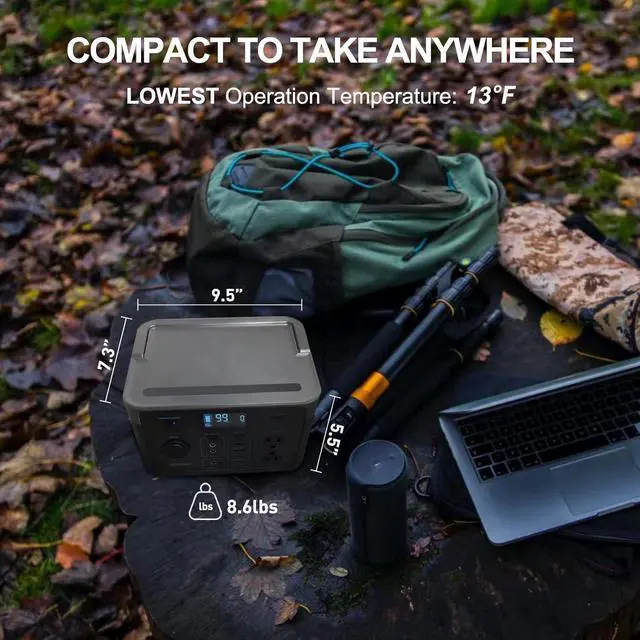 Alt view image 6 of 7 - Portable Power Station 300W Solar Generator LiFePO4 Power Station 299.5Wh with 2*AC & PD60W Bi-directional Outlets Solar Powered Generators Backup Battery for Camping Outdoor CPAP Home(300W)