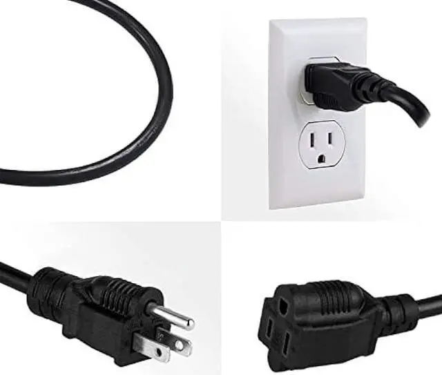 Alt view image 6 of 6 - 2-Pack 15ft Extension Cord Outdoor Belllights 16 SJTW AWG Heavy Duty Power Cord 3 Prong, NEMA 5-15P to NEMA 5-15R, Power Cable for Indoor and Outdoor Use, ETL Listed