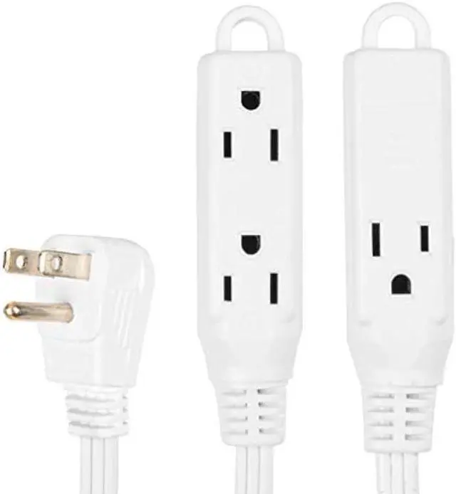 Main image of Iron Forge Cable Flat Plug White Extension Cord with 3 Outlets 25 Ft,16/3 Heavy Duty 3 Prong Extension Cord with Multiple Outlets, Power Outlet for Home, Garage, Workshop, 16 AWG Indoor Extension Cord