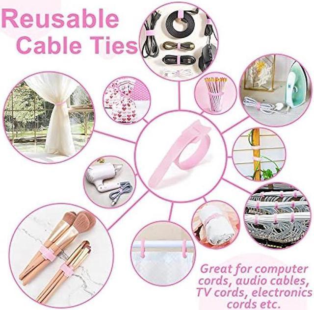 70pcs Computer Cable Ties, Wire Ties, Cord Ties Reusable for