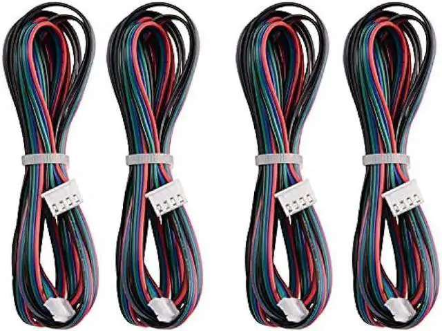 Main image of R REIFENG 4pcs 2M Motor Connector Cables XH2.54 4pin to XH2.0 6pin White Terminal Paralled Motor Wires for 3D Printer Stepper Motor Extension Cable