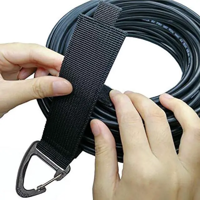 Alt view image 5 of 6 - Extension Cord Organizer(8 Pack), Extension Cord Holder for Garage Organization and Storage, Heavy Duty Storage Straps for Cables, Hoses and Ropes, with Triangle Buckle for Hanging, Design Patent