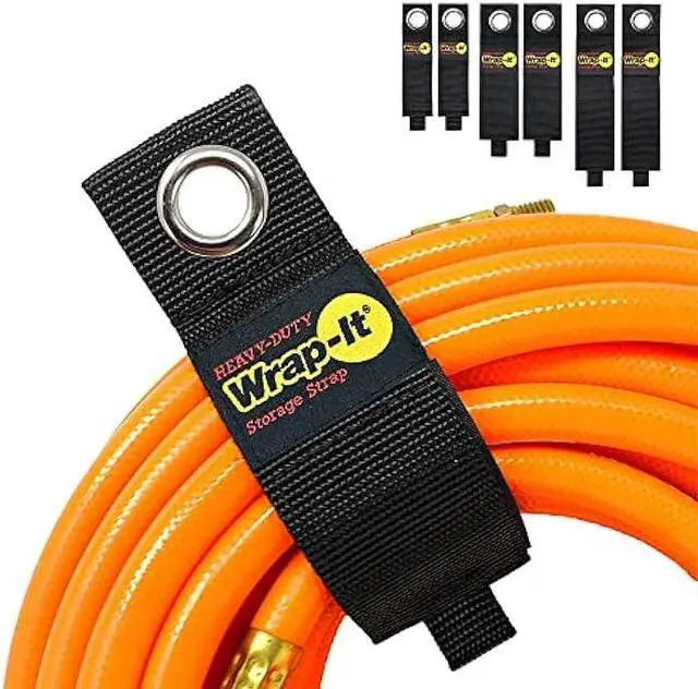 Main image of Heavy-Duty Wrap-It Storage Straps (Assorted 6 Pack) - Extension Cord Holder, Stocking Stuffers for Men, RV Accessories, Workshop and Garage Organizers and Storage