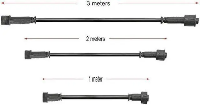 Alt view image 2 of 5 - Sumaote 6.56ft 2m 4Pin Extension Cable Wire with Male and Female Connectors at Both Ends for RGB Multi-Color LED Deck Light, Pack of 5