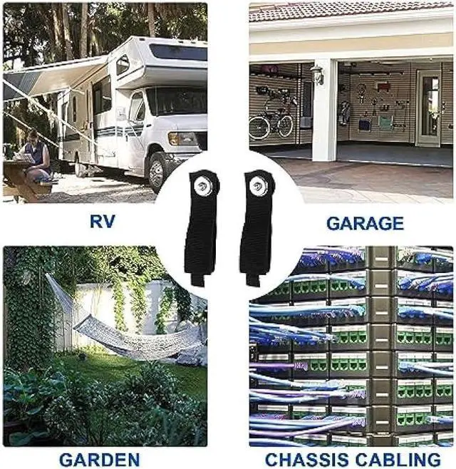 Alt view image 6 of 6 - Kanemc 4PCS Magnetic Cable Storage Straps Heavy Duty, Extension Cord Holder Magnet Hooks for Hanging Cables Hoses Workshop Rope Garden Garage Organization