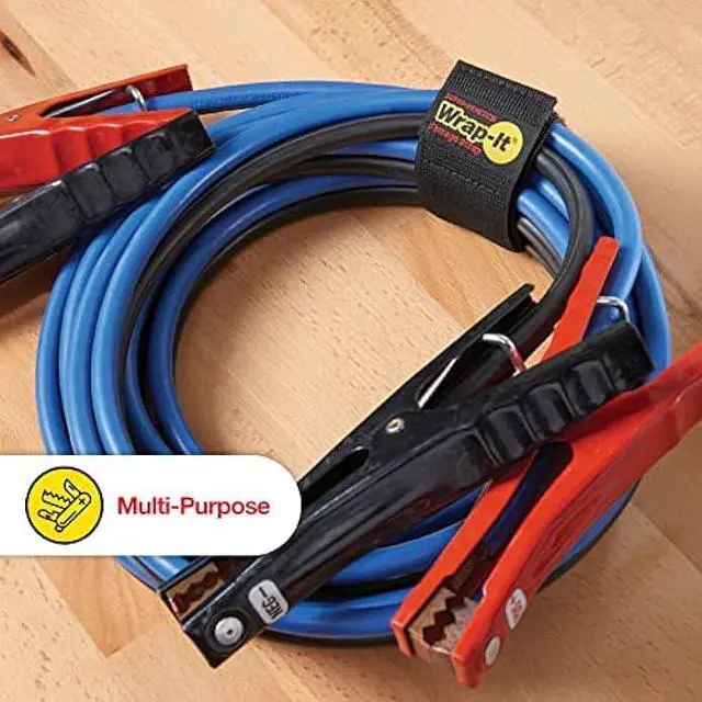 Alt view image 4 of 5 - Super-Stretch Wrap-It Storage Straps - 12 (8 Pack) - Elastic Hook and Loop Cinch Straps