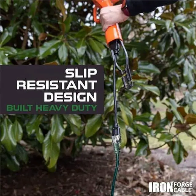 Alt view image 5 of 5 - Iron Forge Cable 50 Foot Outdoor Extension Cord,12/3 SJTW Heavy Duty Green Extension Cable with 3 Prong 50 ft, Weatherproof Cord for Major Appliances, Landscaping, Gardens & Outdoor Lights Decoration