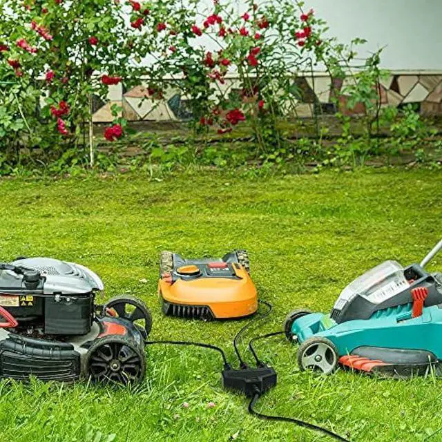 Alt view image 5 of 6 - Outdoor Extension Cord 4 Ft with 3 Outlets, 14/3 SJTW 3 Prong Grounded Power Cord, 14 Gauge 14AWG Heavy Duty Power Cable, ETL Listed, 15 Amp 125 V 1875 W-Multiple Outlets for Indoor/Outdoor-Black