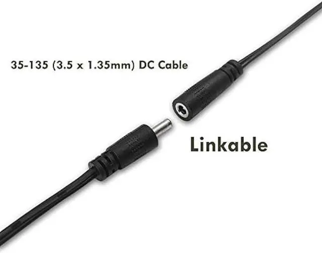 Alt view image 3 of 3 - Extension Cable for Under Cabinet Lighting Dimmable LED Puck Lights Linkable Strip Kit DC 12V 5ft 35-135 DC Connector (#35-135, 5 Packs, Black Cord)