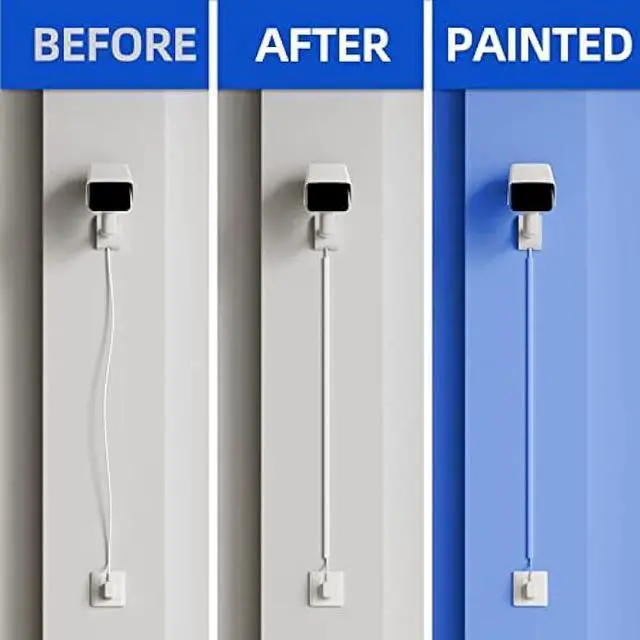 Alt view image 5 of 6 - 142'' Cord Hider for 1 Cord, Delamu Cord Cover Wall, Mini Size Cable Hider, PVC Wire Hider Covers for Cords, Paintable Cable Cover Raceway, Wall Cord Cable Concealer, 10x L14.2 W0.48 H0.3in, White