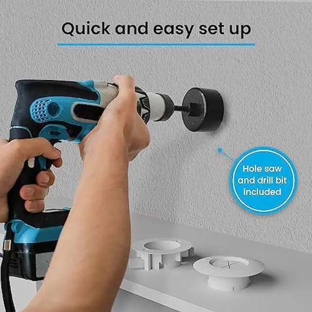 Alt view image 6 of 6 - in Wall Cable Management Kit for TV - TV Cord Hider Kit, Cord Hiders for TV on Wall, Wire Hiders for TV on Wall & Behind Wall TV Wire Kit Cable Hider for Wall Mount TV Cable Hider Wall kit (White)