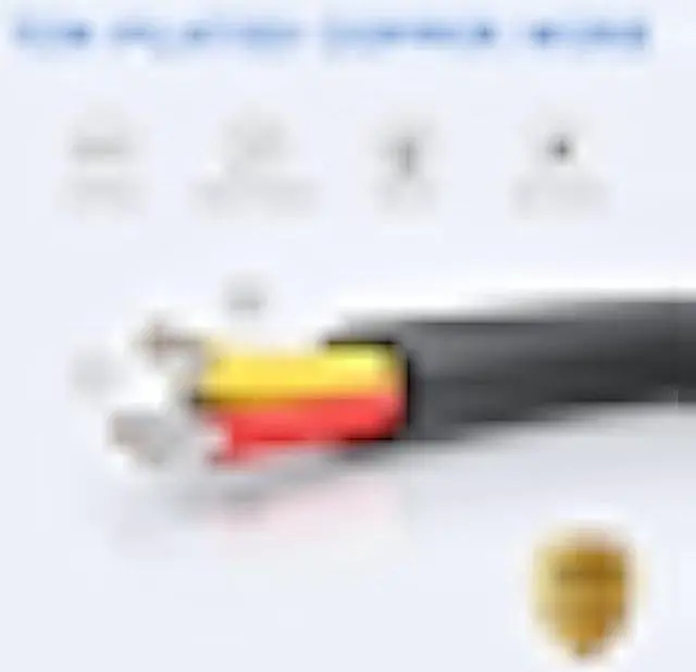 Alt view image 2 of 5 - 20 Gauge 3 Conductor Electrical Wire, 16.4FT Black Stranded Low Voltage 20/3 Cable PVC Case, 20 AWG Tinned Copper 3 Wire Cable, Flexible Extension Power Cord for LED Lamp Lighting Automotive