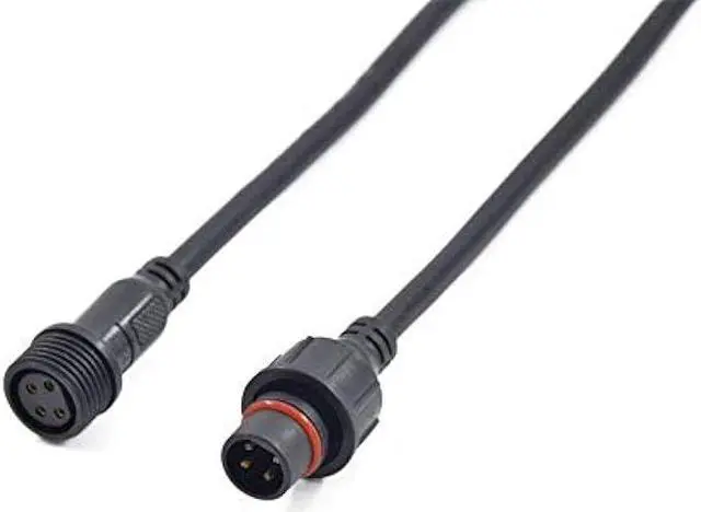 Alt view image 4 of 6 - 5Pairs 4pin Black Electrical Connector LED Connector for LED Lights 20cm Extension Cable 40cm/Pair 0.5mm² 22mm Nut