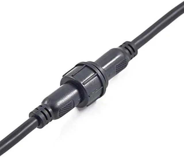 Alt view image 3 of 6 - 5Pairs 4pin Black Electrical Connector LED Connector for LED Lights 20cm Extension Cable 40cm/Pair 0.5mm² 22mm Nut