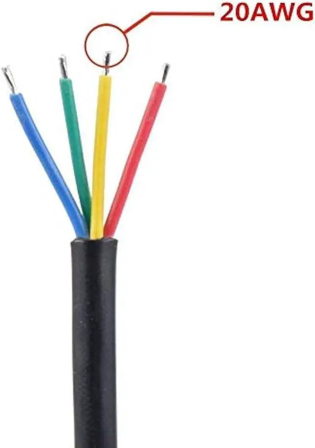 Alt view image 5 of 6 - 5Pairs 4pin Black Electrical Connector LED Connector for LED Lights 20cm Extension Cable 40cm/Pair 0.5mm² 22mm Nut