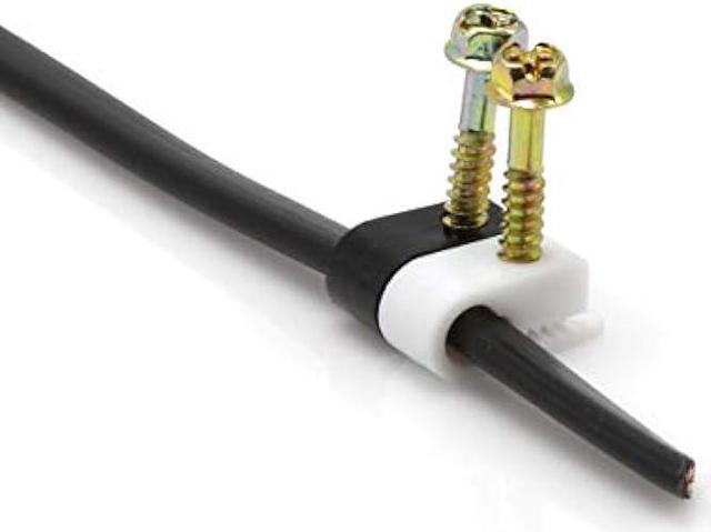 Alt view image 7 of 7 - THE CIMPLE CO - Single Coaxial Cable Clips, Cat6, Electrical Wire Cable Clip, 1/4 in (6 mm) Screw Clip and Fastener, White (50 Pieces per Bag)