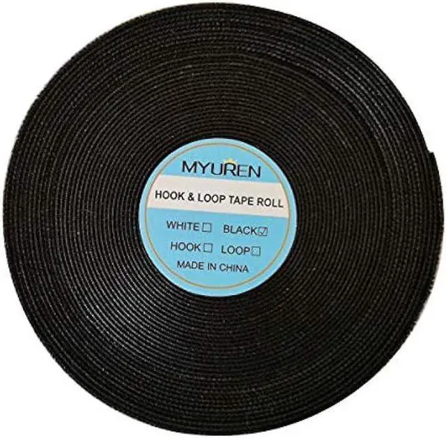 Alt view image 7 of 7 - Reusable Fastening Tape Cable Ties Roll 2 Inch Double Side Hook Roll Hook and Loop Cord Management Wire Organizer Straps Black 5 Yard