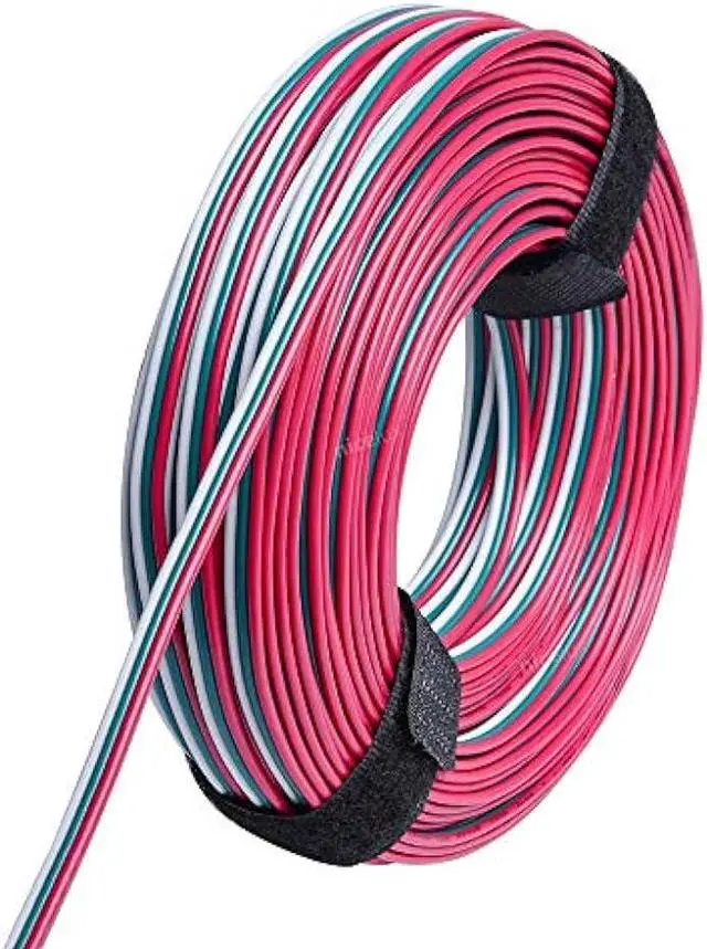 Main image of 80 Feet(24 Meter) 3 Pin LED Extension Wire 20 AWG,for WS2812B WS2811 Addressable Dream Color Tape Light Wiring,3 Conductor Electrical Cable for Digital IC Tape Light,Hook Up Wire