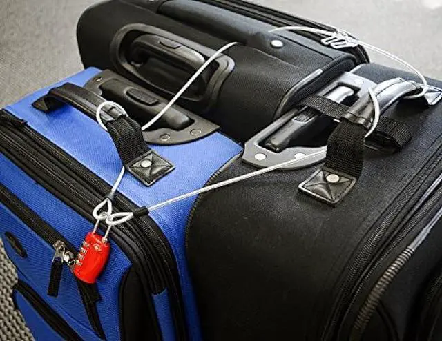 Alt view image 3 of 6 - Lumintrail 3mm (1/8 Inch) Braided Steel Coated Security Cable Luggage Lock Safety Cable Wire Double Loop (30ft)