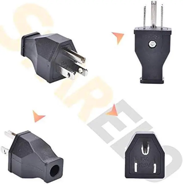 Alt view image 4 of 6 - STARELO Extension Cord Ends 125V 15A 2Pole 3Wire Male Plug and Female Connector Straight Blade Plug Replacement Electrical Extension Cord End(Male & Female 5 Set)