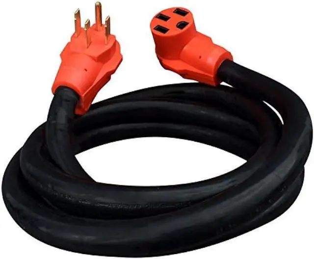 Main image of Valterra Mighty Cord® RV 50-Amp Extension Cord, 10-Foot Power Extension Cord, Red
