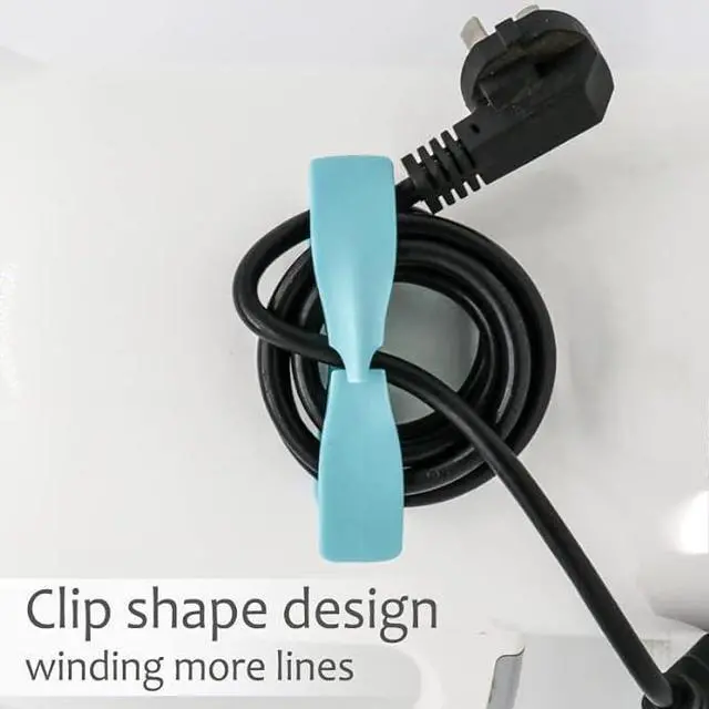 Alt view image 4 of 6 - Cord Organizer for Kitchen Appliances - Upgraded Adhesive Cord Winder Wrapper Holder Cable Organizer for Small Appliances, Coffee Makers, Mixer, Pressure Cookers and Air Fryers (Black+Grey, 12 Pack)