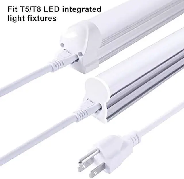 Alt view image 2 of 6 - TRLIFE 6FT LED Light Power Cord with On/Off Switch, T5 T8 Power Cord T5 Connector Cord Extension Cord with US Plug for LED T5 T8 Integrated Tube Light Fixtures (2 Pack)