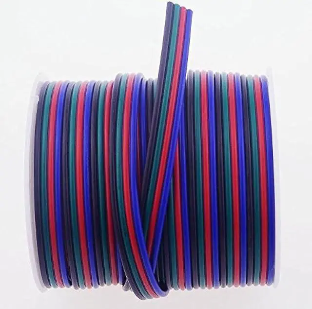 Alt view image 2 of 2 - RGBSIGHT 40FT 18 Gauge RGB LED Strip Flexible Wire Extension Cord 18AWG 4pin 4 Color Stand Electrical Wire Conductor Cords for SMD 5050 3528 RGB LED Ribbon Lamp Tape Lighting