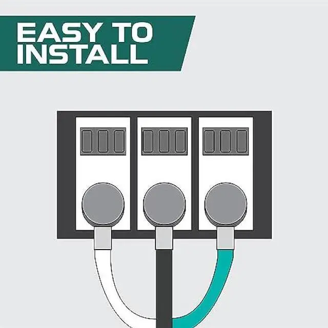 Alt view image 6 of 6 - 3 Prong Dryer Cord - 4 Ft Extension Power Cord, 10/3 SRDT, 30 Amp, NEMA 10-30 Plug, Gray