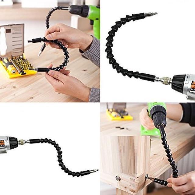 Alt view image 5 of 7 - Flexible Drill Bit Extension Kits, DaKuan Fabulous 6 Pcs Flexible Socket Extension Cable and Screwdriver Soft Shafts Set, Universal Drill Connectors, Flex Bar Tools