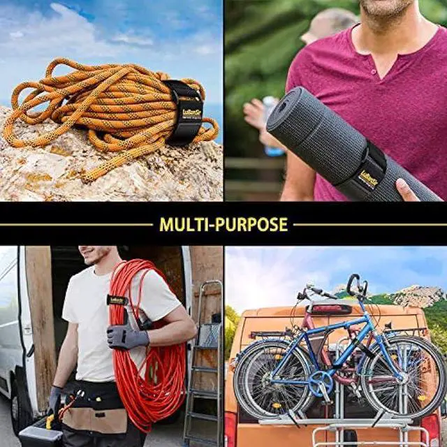 Alt view image 6 of 6 - LuBanSir Cinch Straps, 1 x 9 (10 Pack) Elastic Hook and Loop Fastening Cable Strap for Extension Cord, Cable, Cord Wrap and Hose Organization and Storage