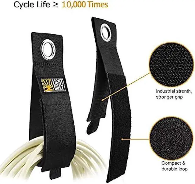 Alt view image 4 of 7 - 22PCS Extension Cord Storage Straps, Garage Hooks Organization Cable Holder, Utility Wall Mount Wrap Ties for Hose Garage Power RV Boat Rope Gadget Management, Hook & Loop Hanger Accessories