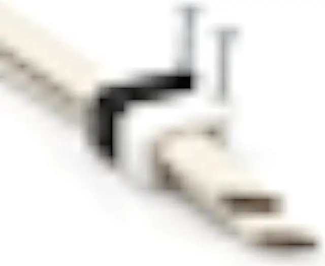 Alt view image 7 of 7 - THE CIMPLE CO - Dual, Twin, or Siamese Coaxial Cable Clips, Cat6, Electrical Wire Cable Clip, 1/2 in Nail Clip and Fastener, Black (100 Pieces per Bag)