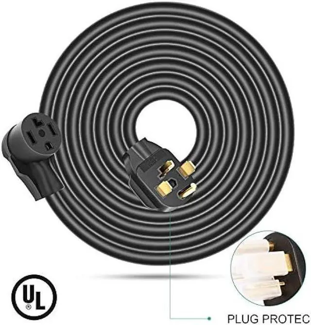 Alt view image 3 of 7 - Rophor Dryer Extension Cord 4 Prong, 30 Amp NEMA 14-30P to 14-30R Extension Cord for Dryer Power Extension and EV Charging, 125V/250V, 50 Feet