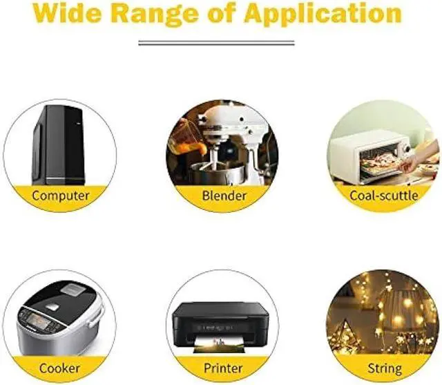 Alt view image 6 of 7 - EP Outdoor Extension Cord 1 to 3 Splitter, Max 6ft End to End (12FT Total), 3 Prong Outlets Plugs, 16/3 SJTW Weatherproof Wire for Christmas Landscape String Lights, Black