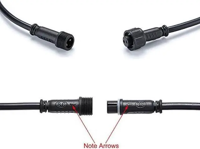 Alt view image 3 of 5 - 5PCS 3.28ft 1m Extension Cable Wire Cord with Male and Female 2Pin Connectors at Both Ends for Single Color LED Deck Lights