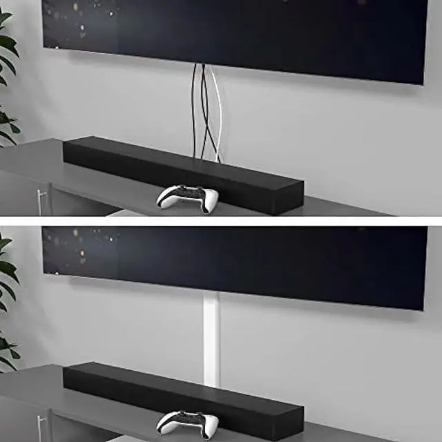 Alt view image 4 of 6 - D-Line TV Wall Mount Cord Hider, Hide Mounted TV Cables, Wire Covers, Self Adhesive Cover for Cords, Paintable, Low Profile, Seamless Cable Raceway - 2X 2.36in W x 0.59in H x 15.7in L - White