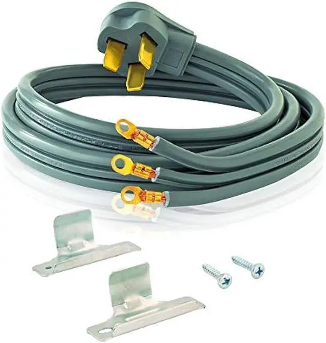 Main image of Eastman 3-Prong Electric Range Cord, 40 Amps, 6 Foot Length, Grey, 61269