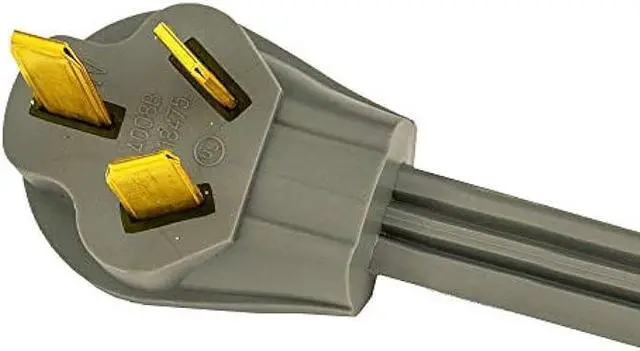 Alt view image 4 of 5 - Eastman 3-Prong Electric Range Cord, 40 Amps, 6 Foot Length, Grey, 61269