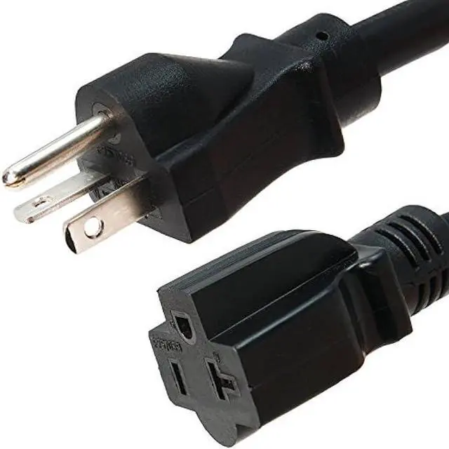 Main image of NEMA 5-20 Extension Power Cord - 1 Foot, 20A/125V - UL Listed - Iron Box Part # IBX-1010 (1 ft, Molded)