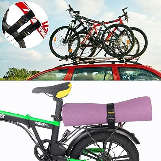 Alt view image 6 of 6 - Trilancer Elastic Cinch Straps with Anti-Slip Strips, 2 x 18(8 Pack) Hook and Loop Storage Straps with Buckle, Bundling Straps for Extension Cords, Cables, Ropes, Hoses, Bike, Boat, Pant Garters