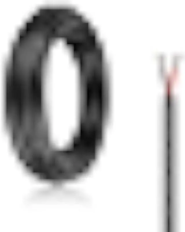 Main image of 24 Gauge 2 Conductor Electrical Wire, 24 AWG Red & Black Tinned Copper Hookup Wire, 50Ft/15.3M Insulated Stranded Low Voltage, 2 Pin Flexible Extension Power Cord for LED Strips Lamps Lighting