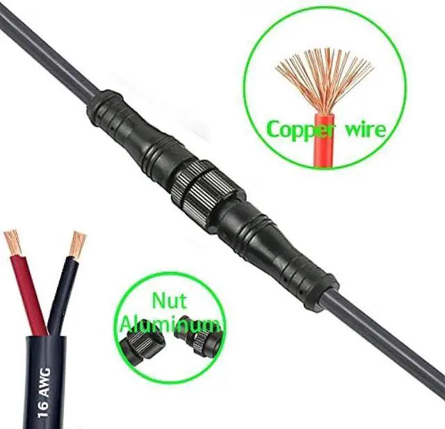 Alt view image 3 of 6 - dstfuy 2pin Waterproof Connector,IP68 16WAG Y Shape 1 Male-Divided-2 Female Spillter Connector,LED Extension Cable for Car,Boat,Indoor/Outdoor LED Strip Lights.