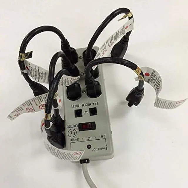 Alt view image 4 of 4 - 1ft (0.3M) 18AWG (Power Extension Cord) Power Extension Cable 1 Feet (0.3 Meters) 3 Conductor (NEMA 5-15P to NEMA 5-15R) 10 Amp Power Cable CNE01914 (5 Pack)