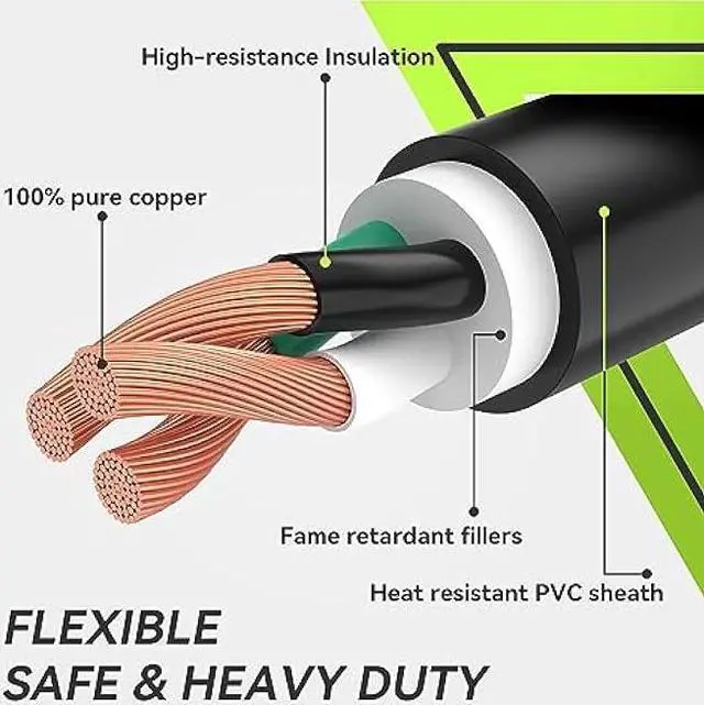 Alt view image 4 of 6 - RVMATE 3 Prong Dryer/EV Extension Cord 10 Feet, 30 Amp NEMA 10-30P to 10-30R 125V/250V Waterproof PVC Jacket, Perfect for Dryer Power Extension and Level 2 EV Charging, ETL Listed