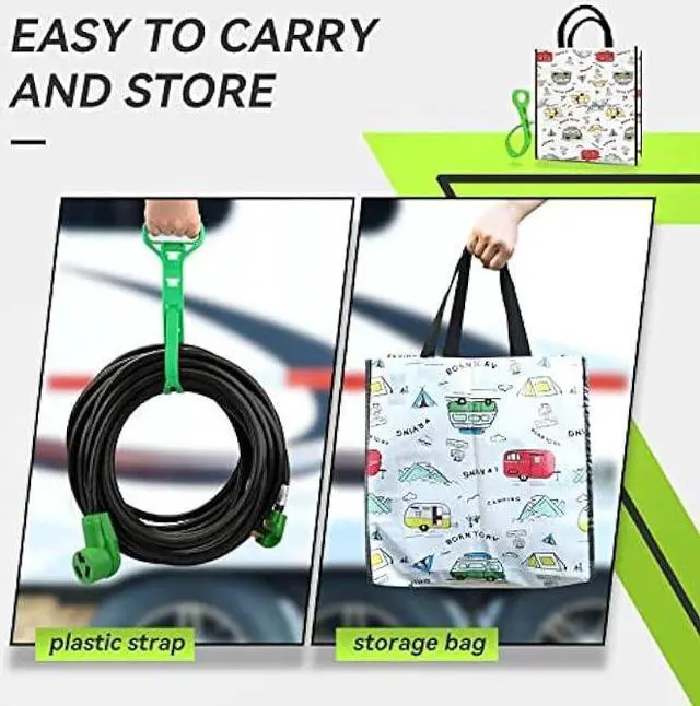 Alt view image 5 of 6 - RVMATE 3 Prong Dryer/EV Extension Cord 10 Feet, 30 Amp NEMA 10-30P to 10-30R 125V/250V Waterproof PVC Jacket, Perfect for Dryer Power Extension and Level 2 EV Charging, ETL Listed