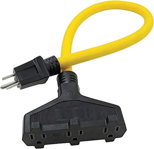 Clear Power 2 ft Short Extension Cord, 12/3 STW Heavy Duty Extension ...