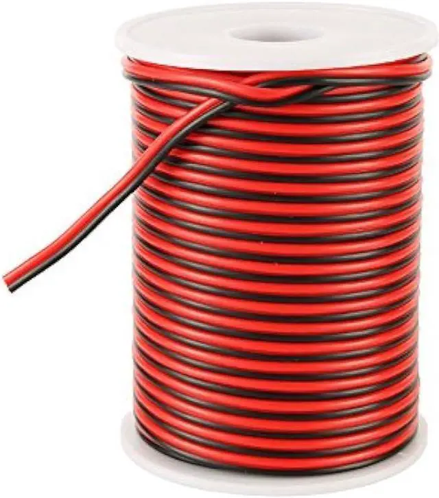 Alt view image 3 of 7 - C-able 100FT 18 AWG Gauge Electrical Wire Hookup Red Black Copper Stranded Auto 2 Wire Low Voltage 12v DC Wire for Single Color LED Strip Extension Cable Cord Spool