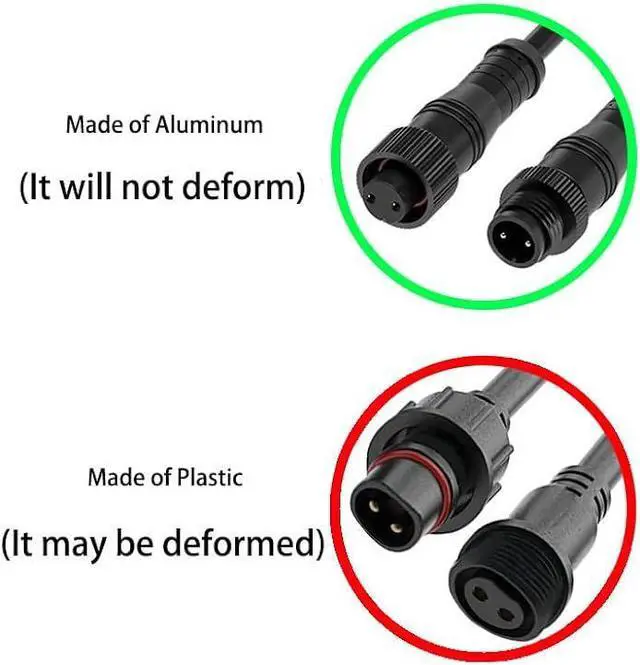Alt view image 5 of 6 - dstfuy 2pin Waterproof Connector,IP68 16WAG Y Shape 1 Male-Divided-2 Female Spillter Connector,LED Extension Cable for Car,Boat,Indoor/Outdoor LED Strip Lights.